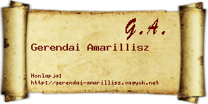 Gerendai Amarillisz névjegykártya